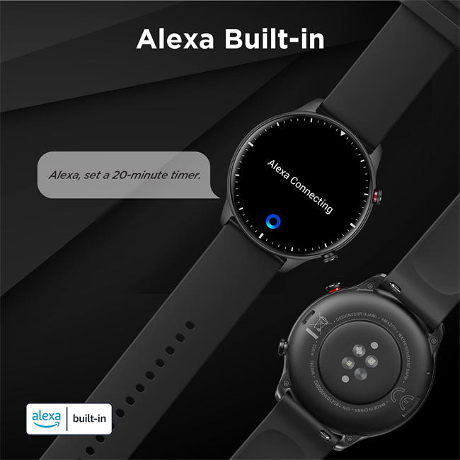 Smart Watch for Android iPhone, with Alexa GPS, Fitness Sports Watch for Men, Bluetooth Call, 14-Day Battery Life, 90 Sports Modes, Blood Oxygen Heart Rate Tracking, Waterproof, Sports